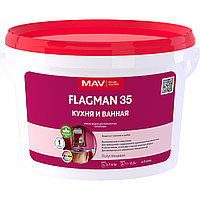 Краска MAV Flagman ВД-АК-2035 для кухни и ванной (3л, белый)