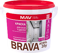 Краска MAV Brava ВД-АК-1035У (5л, белый полуглянцевый)