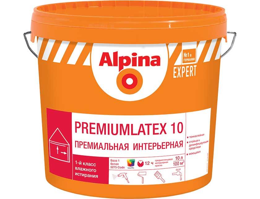 Краска Alpina Expert Premiumlatex 10 (База 1, 10 л) - фото 1 - id-p183528438