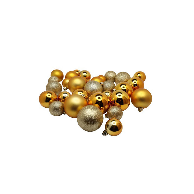 Набор шаров, 30 шт, 6,5,4 см, золотой, N4/LX30BALL-GOLD - фото 1 - id-p183521616