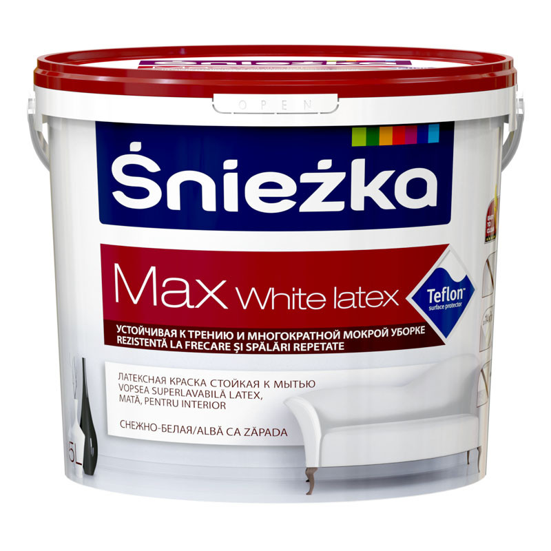 Краска Sniezka Макс белая 5л - фото 1 - id-p183528507