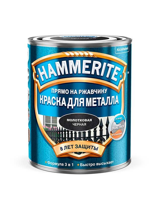 Краска Hammerite Молотковая (750мл, черный) - фото 1 - id-p183528512