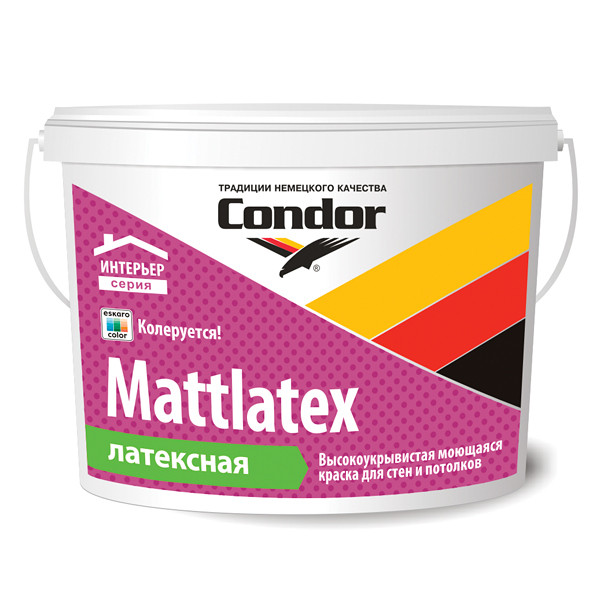 Краска CONDOR Mattlatex (3.75кг, белый) - фото 1 - id-p183528540