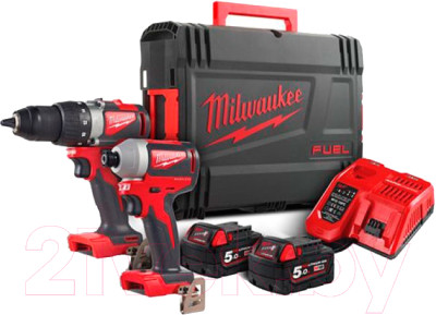 Аккумуляторная дрель-шуруповерт Milwaukee M18 BLPP2B2-502X / 4933464594