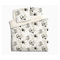 Комплект постельного белья Domoletti Черные цветы, 160x200 70x70, HL305