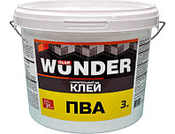 Клей ПВА строительный WUNDER, 3 кг