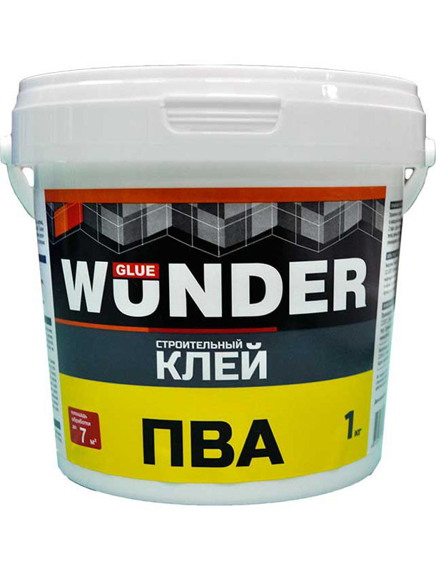Клей ПВА строительный WUNDER, 1 кг - фото 1 - id-p183530199