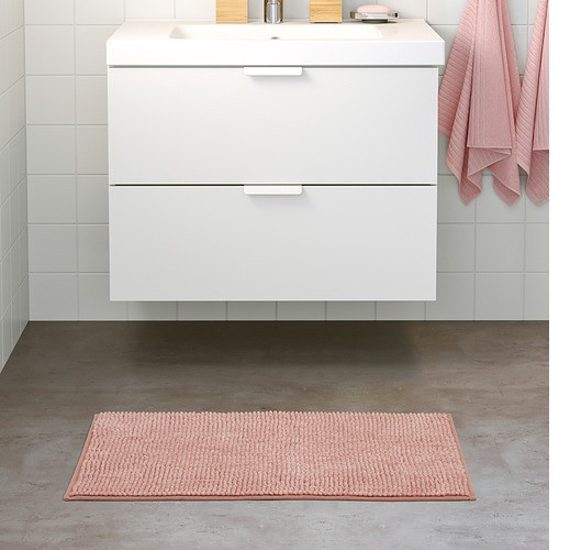 IKEA/ ТОФТБУ коврик для ванной, 50x80 см, светло-розовый - фото 3 - id-p183540274