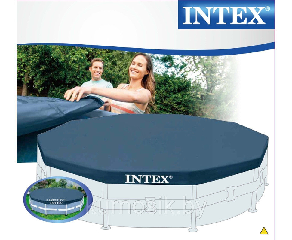 Тент-чехол Intex 28030 на каркасный круглый бассейн 305 см - фото 6 - id-p148674632