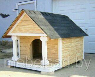 Будка для собаки деревянная "ШарикоFF №2 М" с террасой утепленная - фото 1 - id-p183547603