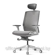 Кресло для руководителя BESTUHL "J15", сетка, пластик, серый