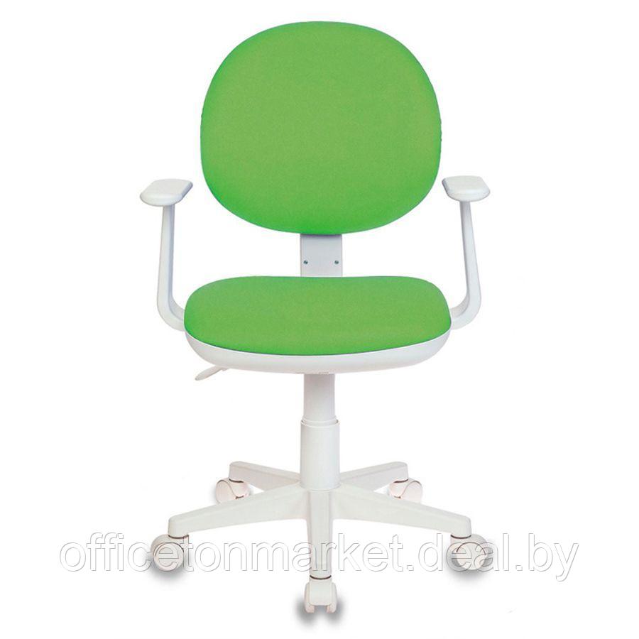 Кресло детское Бюрократ "2Ch-W356AXSN", ткань, пластик, салатовый - фото 2 - id-p168205140