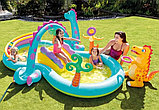 Детский надувной бассейн с горкой Intex "Dinoland" 302х229х112см, арт. 57135, фото 3