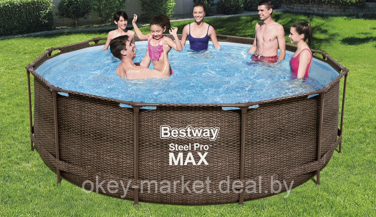 Каркасный бассейн Bestway Steel Pro MAX Ротанг 56709 (366x100) - фото 5 - id-p183557280