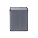 2-клавишный выключатель AtlasDesign Profi54 Schneider electric, антрацит, IP54, фото 2