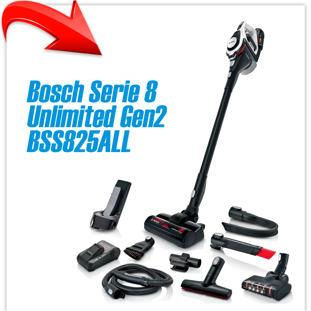 Пылесос Bosch Serie 8 Unlimited Gen2 BSS825ALL