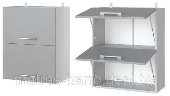 Шкаф кухонный рабочий верх 2Д 600 мм серый - фото 1 - id-p183601988