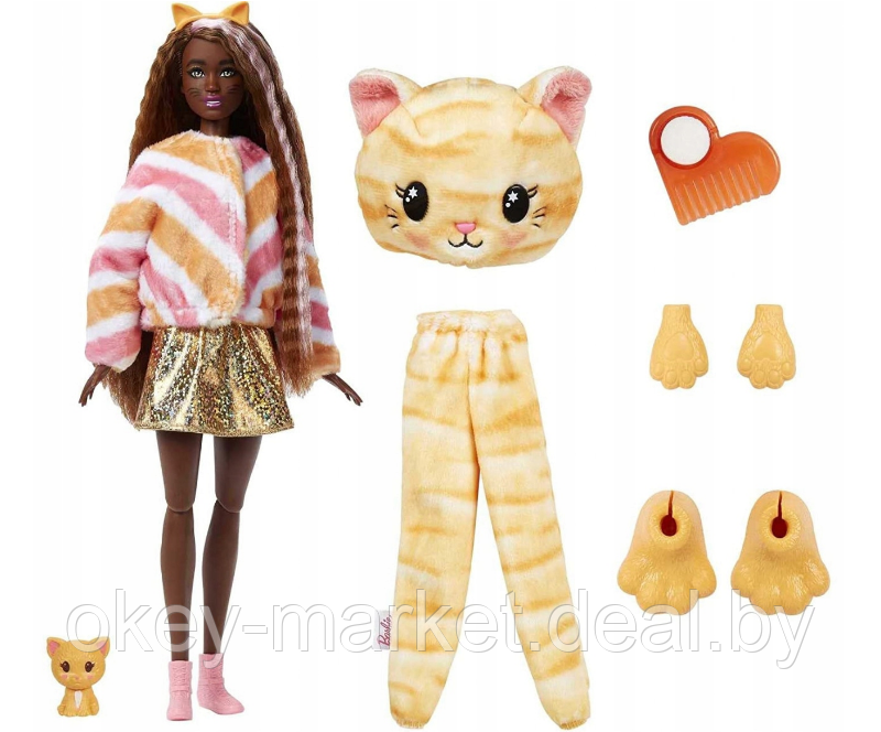 Кукла Barbie Cutie Reveal Котик HHG20 - фото 2 - id-p183624453