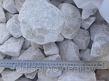 Мраморный щебень белый, натуральная каменная крошка для габионов, фр. 70-150 мм, 1 тонна МКР (ОПТ)