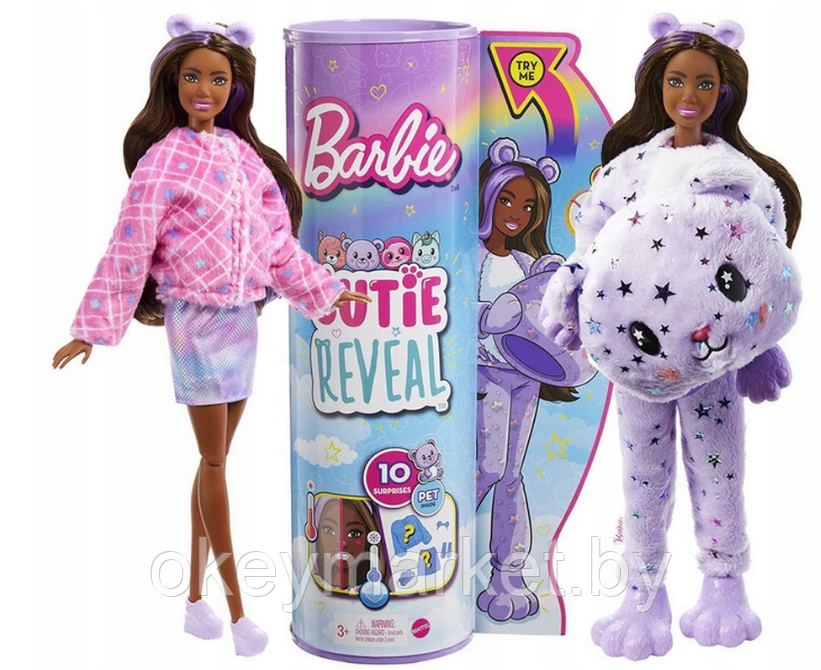 Кукла Barbie Cutie Reveal Мишка HJL57