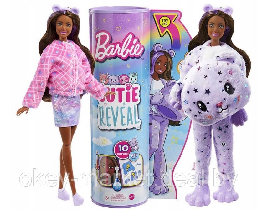 Кукла Barbie Cutie Reveal Мишка HJL57 - фото 1 - id-p183625118