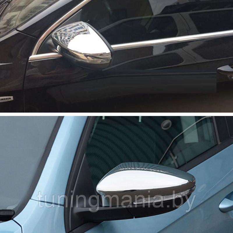 Хромированные накладки на зеркала VW Polo 2014-2020 - фото 1 - id-p183629444