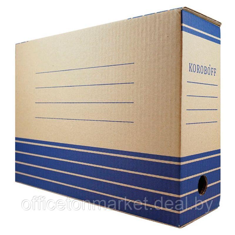 Коробка архивная "Koroboff", 80x322x240 мм, синий - фото 1 - id-p137120169