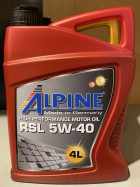 Моторное масло Alpine RSL 5W-40 4л - фото 1 - id-p183629243