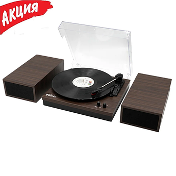 Виниловый проигрыватель для виниловых дисков пластинок винила Ritmix LP-340B Dark Wood