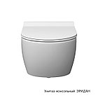 Унитаз подвесной безободковый Керамин Эридан R, тонкое сиденье с микролифтом, фото 3