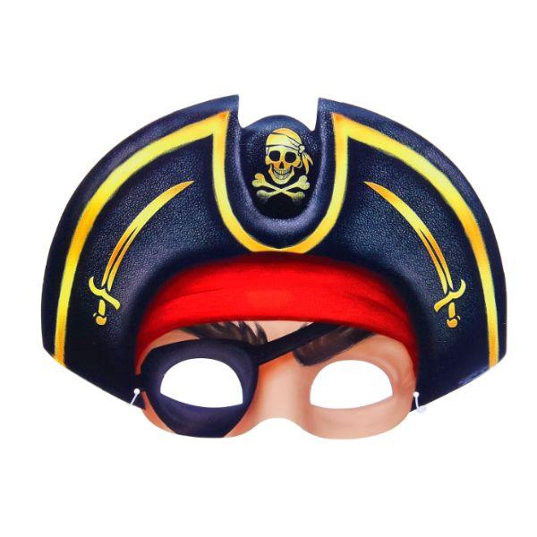 Пиратская  Маска карнавальная "Пират в шляпе с повязкой"