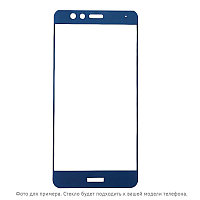 Защитное стекло для Samsung Galaxy A6 (2018) на весь экран противоударное синее