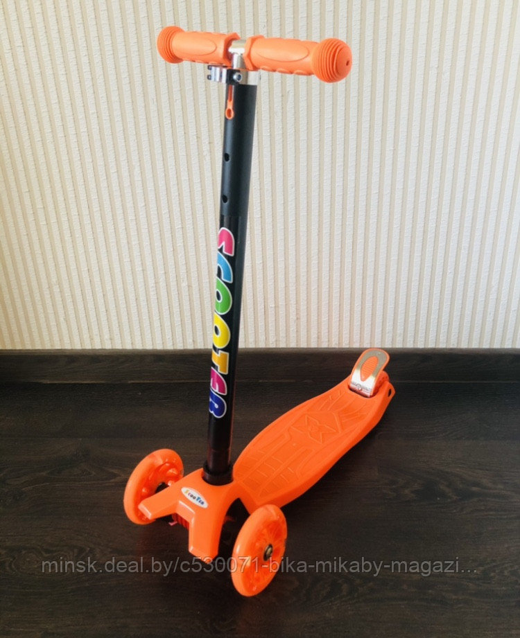 Детский самокат Scooter Maxi (2,5-6 лет) со светящимися колесами 036S - фото 2 - id-p183641741