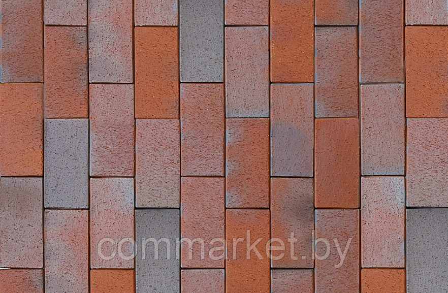 Кирпич ландшафтный клинкерный «АВС-Klinkergruppe» Opalblau-geflammt 200x100x52