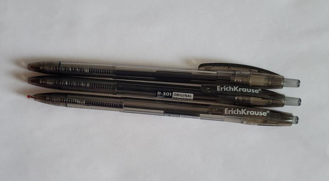 Ручка шариковая автоматическая Erich Krause, стержень черный