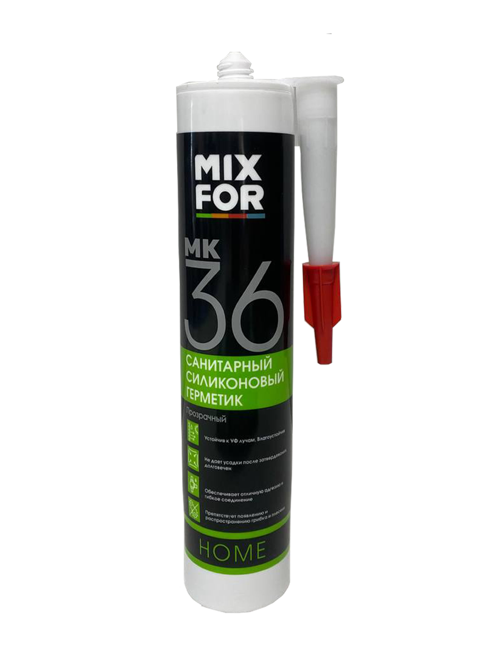 Герметик силиконовый санитарный MIXFOR MK-36 260 мл (белый) - фото 1 - id-p183646622
