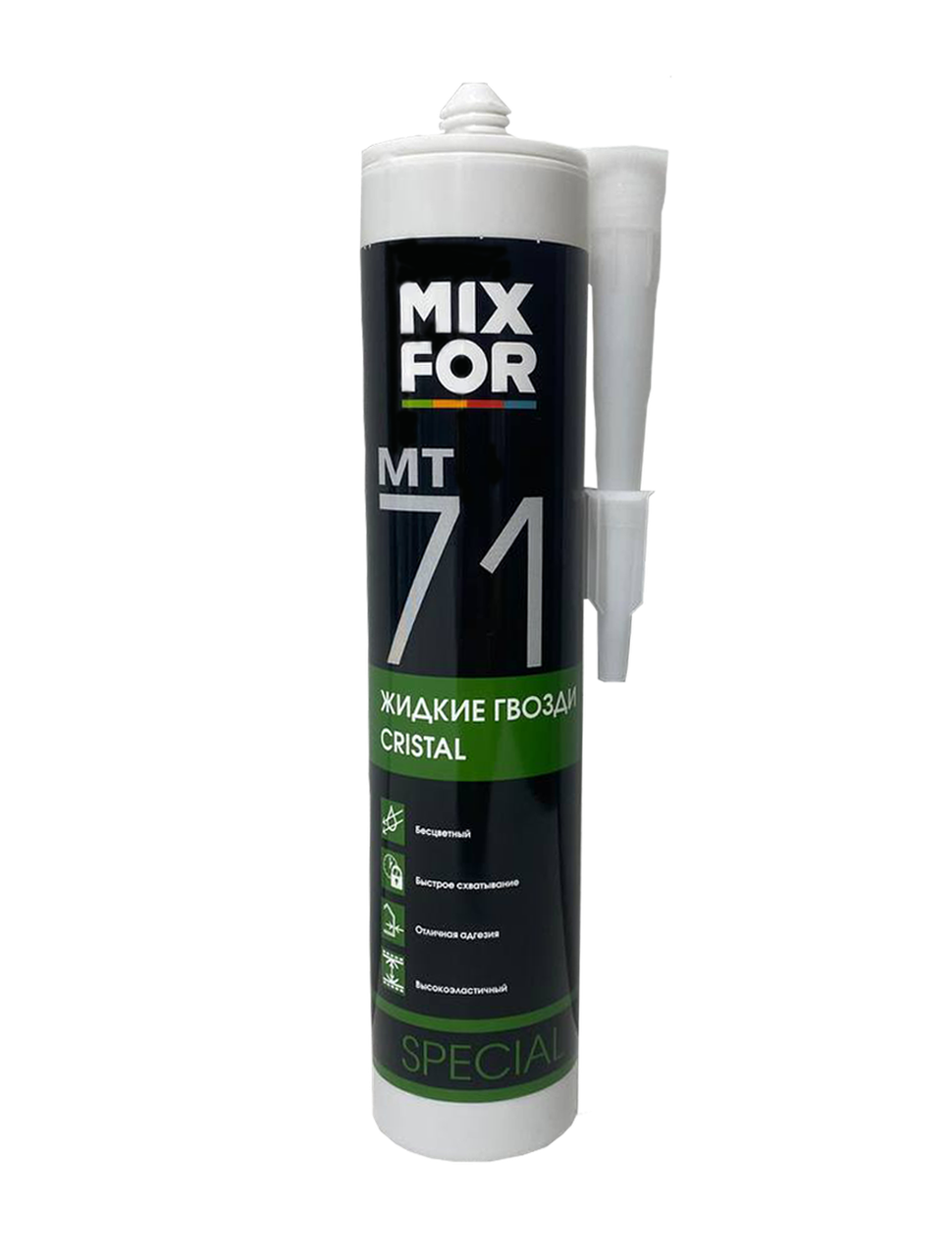 Клей жидкие гвозди MIXFOR МТ-71 CRISTAL 260мл (прозрачный) - фото 1 - id-p183650631