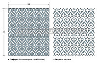 Трафарет для стен "Восточный узор-3"/680х580мм/0,7мм/для декора и творчества/дизайн своими руками