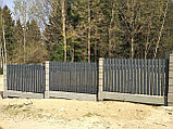 Металлический штакетник "Трапеция 118" RAL7024 матовый серый (двухсторонний), фото 2