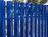 Металлический штакетник "Трапеция 118" RAL5005 матовый синий (двухсторонний), фото 2