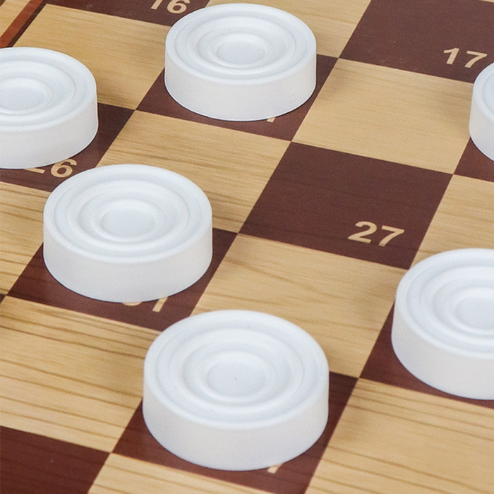 Шахматы и шашки классические в большой коробке + поле 22,5*30см - фото 5 - id-p183659228