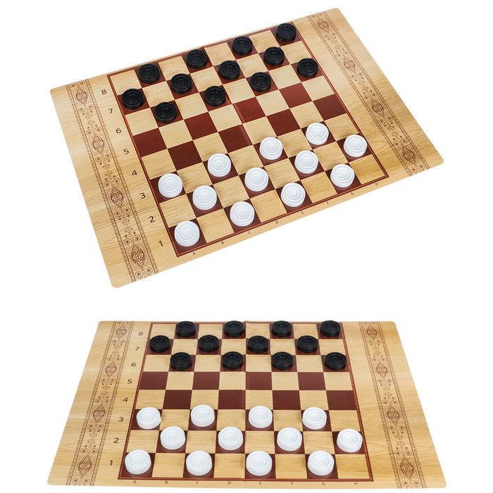 Шахматы и шашки классические в большой коробке + поле 22,5*30см - фото 7 - id-p183659228