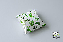 Коробка 89х89х25 Зеленые листья (подушка маленькая)