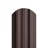 Металлический штакетник "Трапеция 118" RAL8019 матовый шоколад (двухсторонний)
