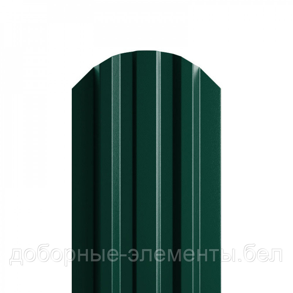 Металлический штакетник "Трапеция 118" RAL6005 матовый зеленый (односторонний), фото 1