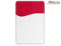 Чехол для карты банковской на смартфон эко-кожа Red CardHolder-03