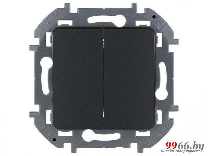 Выключатель Legrand Inspiria двухклавишный 10AX 250В Anthracite 673623