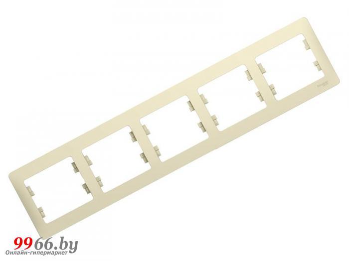Рамка Schneider Electric SE Glossa 5 постов Beige SE GSL000205