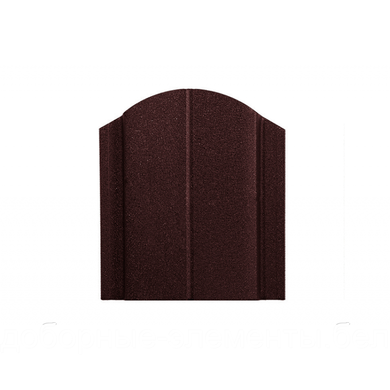 Металлический штакетник "Европланка 130" RAL8019 шоколад (односторонний)
