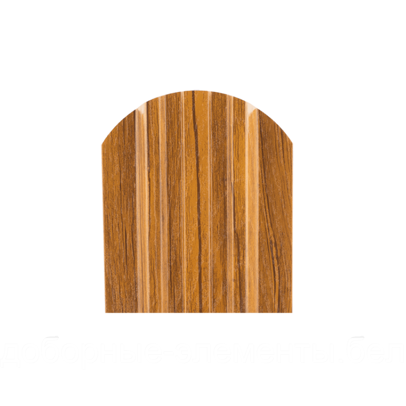 Металлический штакетник "Трапеция 118" дуб золотой (односторонний)
